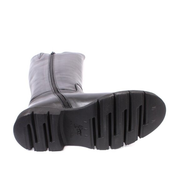 Luca Grossi 234n Black Leather Zip-Up Knee High Platform Boots - Picture 8 of 8